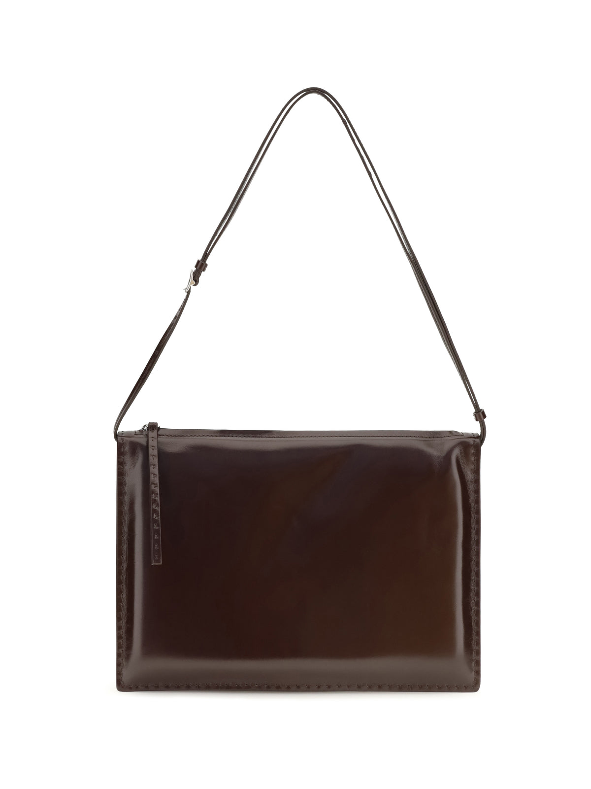 Phoebe Philo Glove Pochette Shoulder Bag - Oxblood Silver