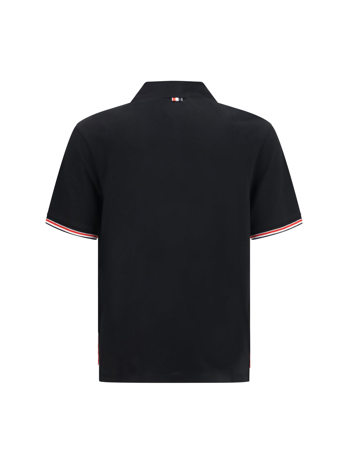 Thom Browne RWB striped short-sleeve Polo - Black