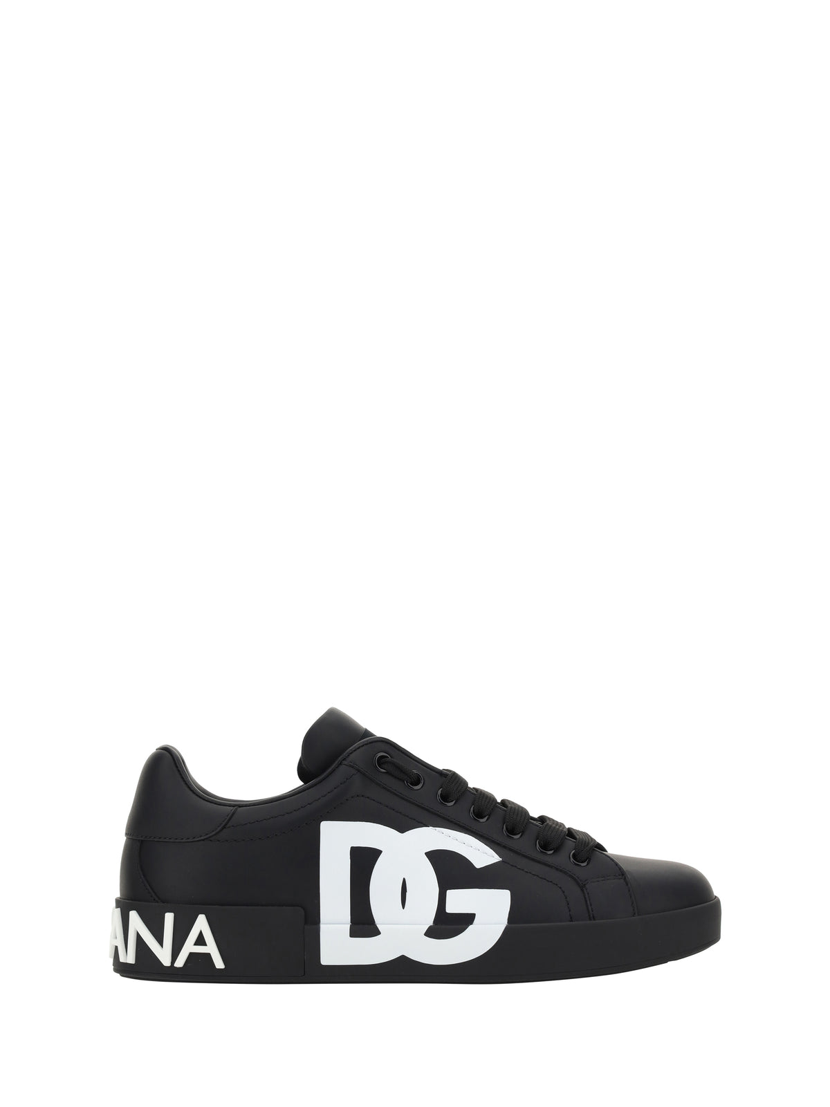 Dolce & Gabbana Leather Sneakers - Black/Black