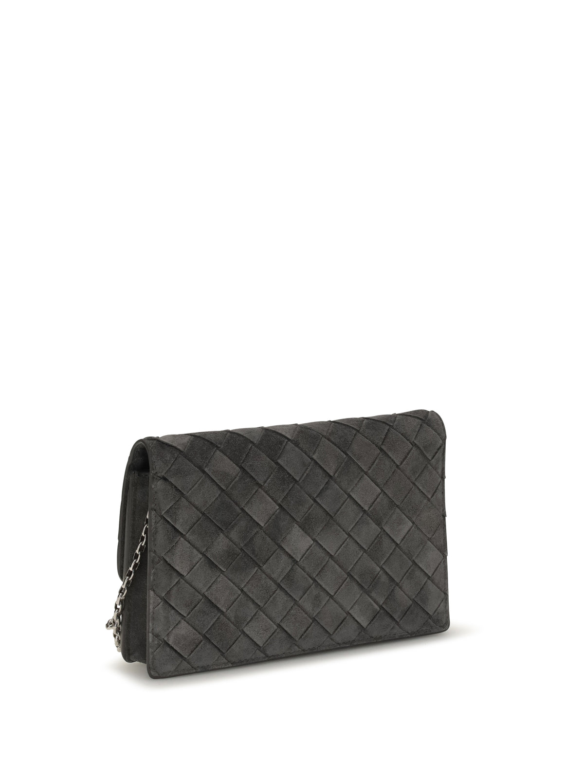 Bottega Veneta Andiamo suede Shoulder Bag - Obsidian Grey-Silver