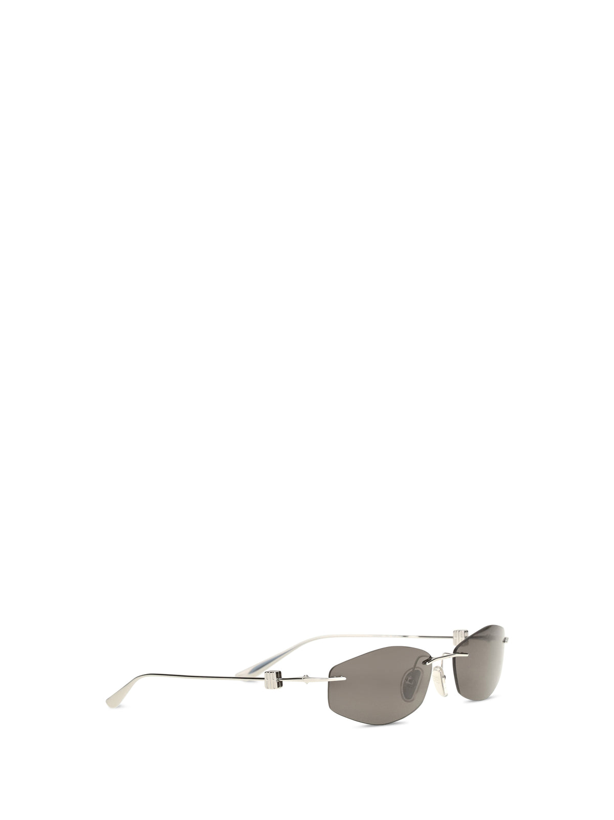 Balenciaga Geometric oval Sunglasses - Silver / Black