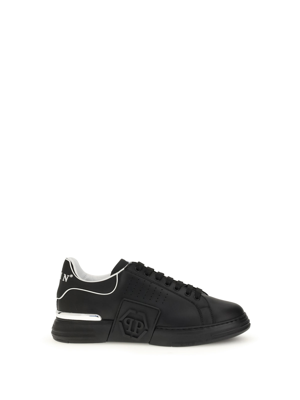 Philipp Plein Low Top Hexagon Sneakers - Black/Black