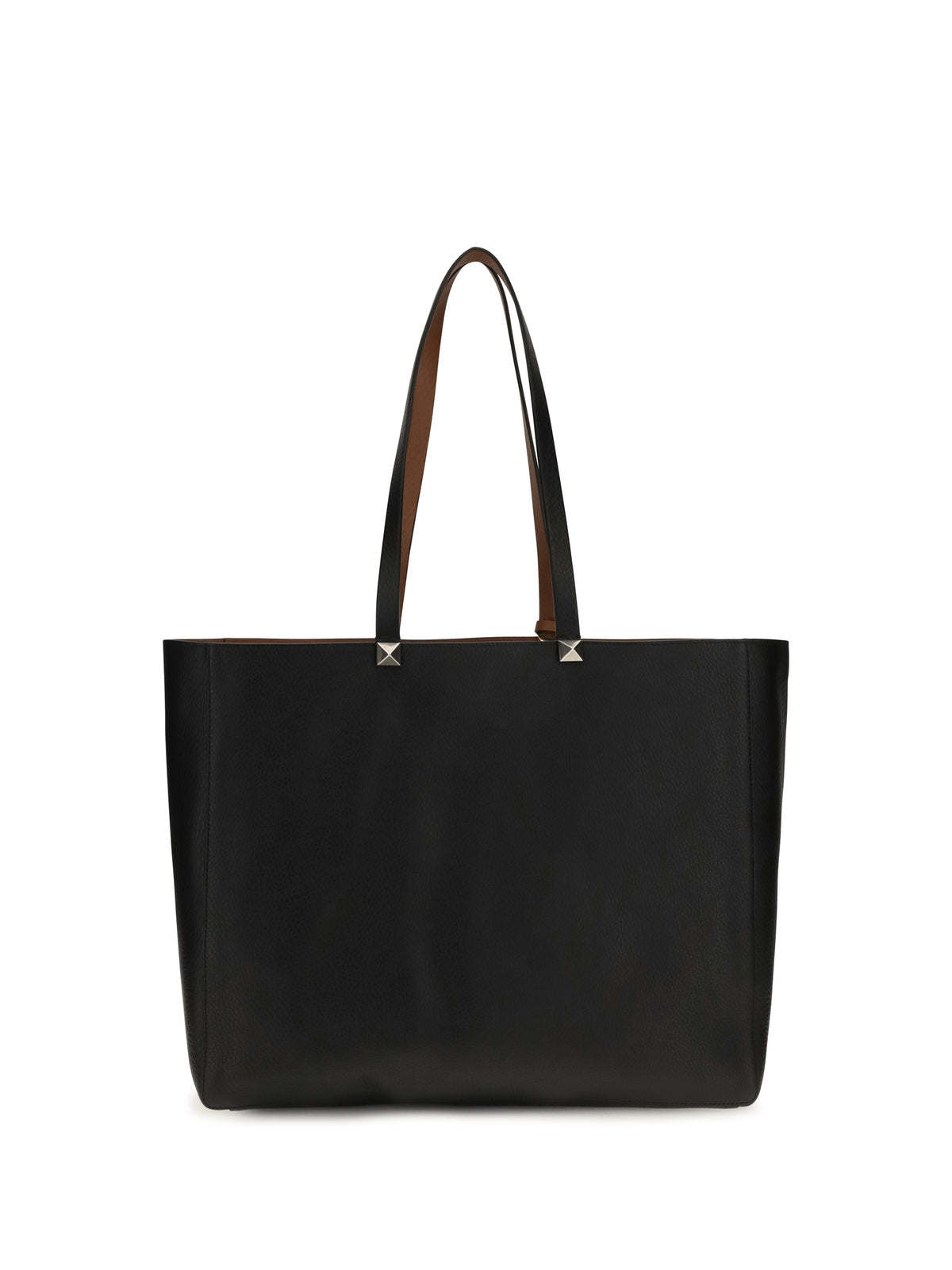Valentino Reversible Rockstud calfskin Tote Bag - Black/Selleria