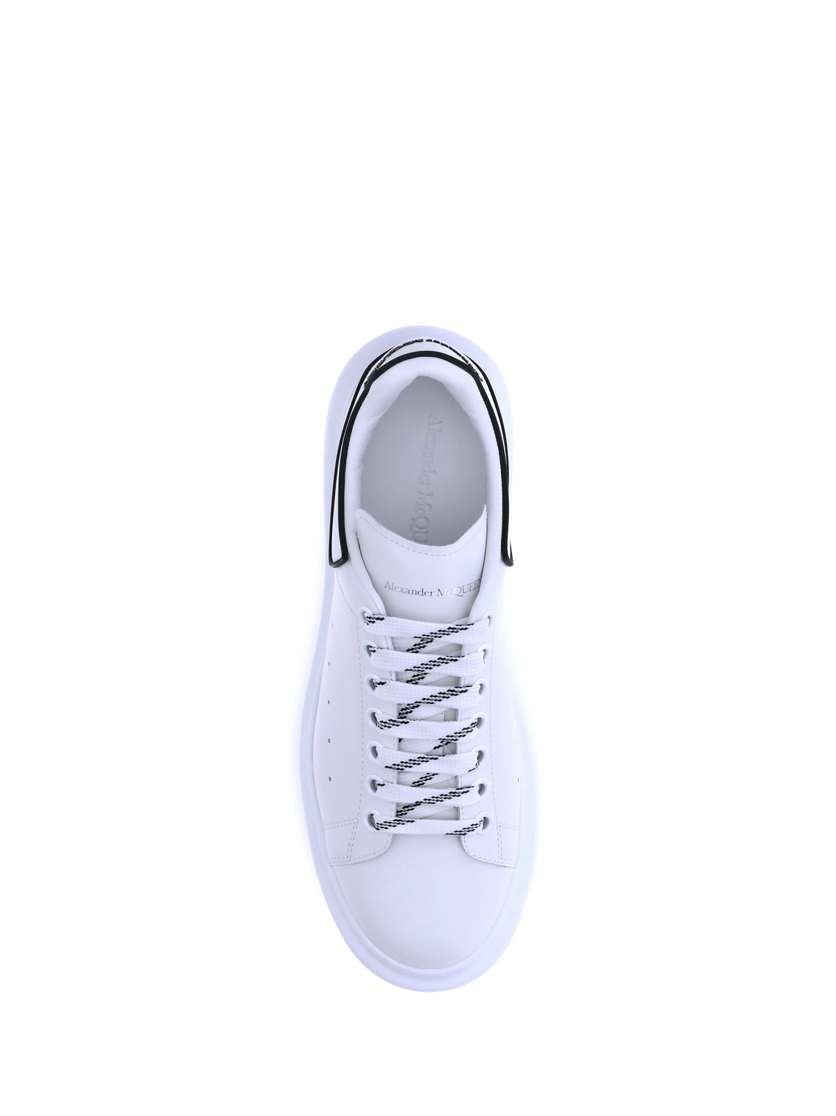Alexander McQueen Leather Sneakers - White/White/Black