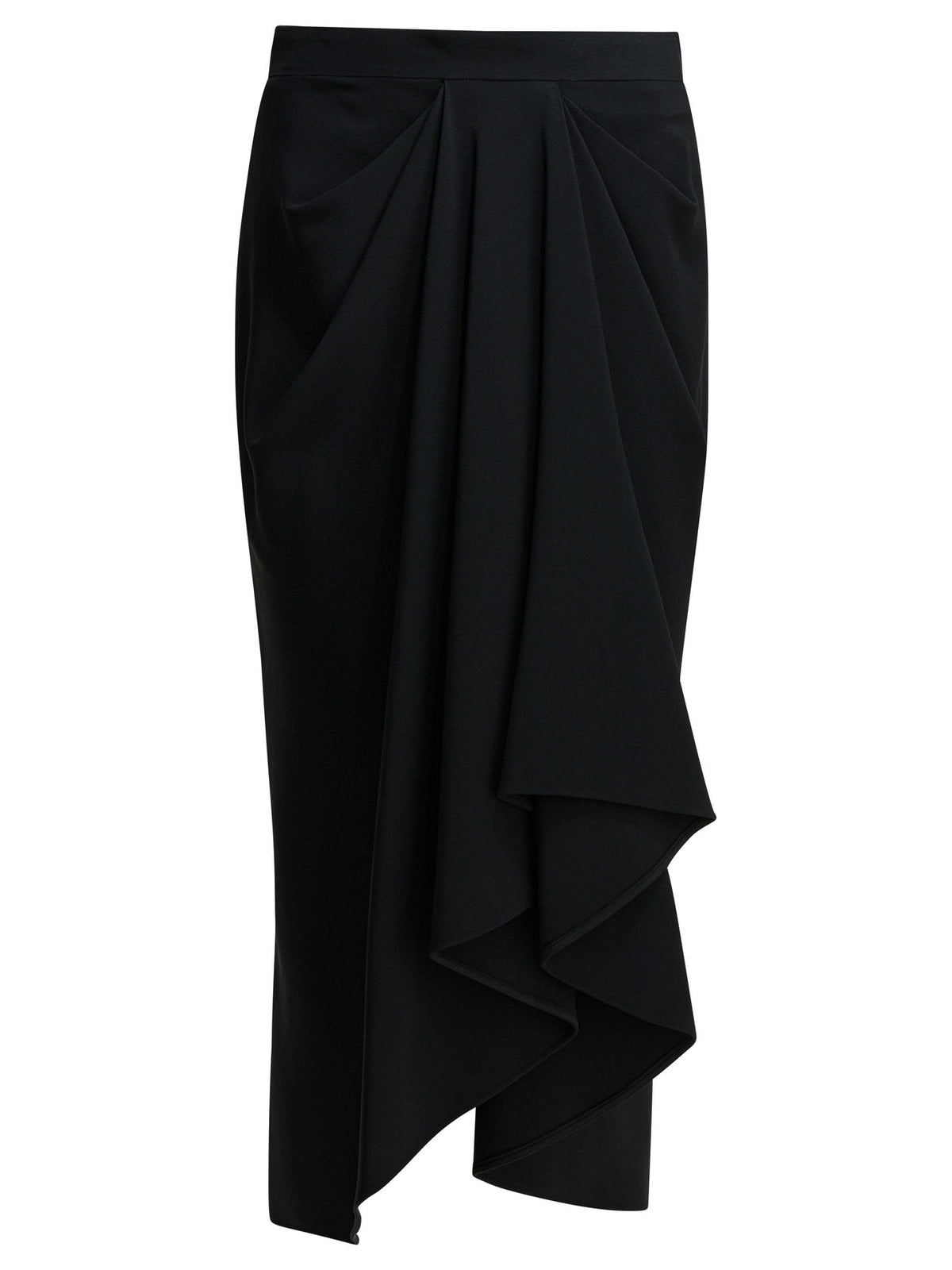 Givenchy Draped crepe cady midi skirt - Black
