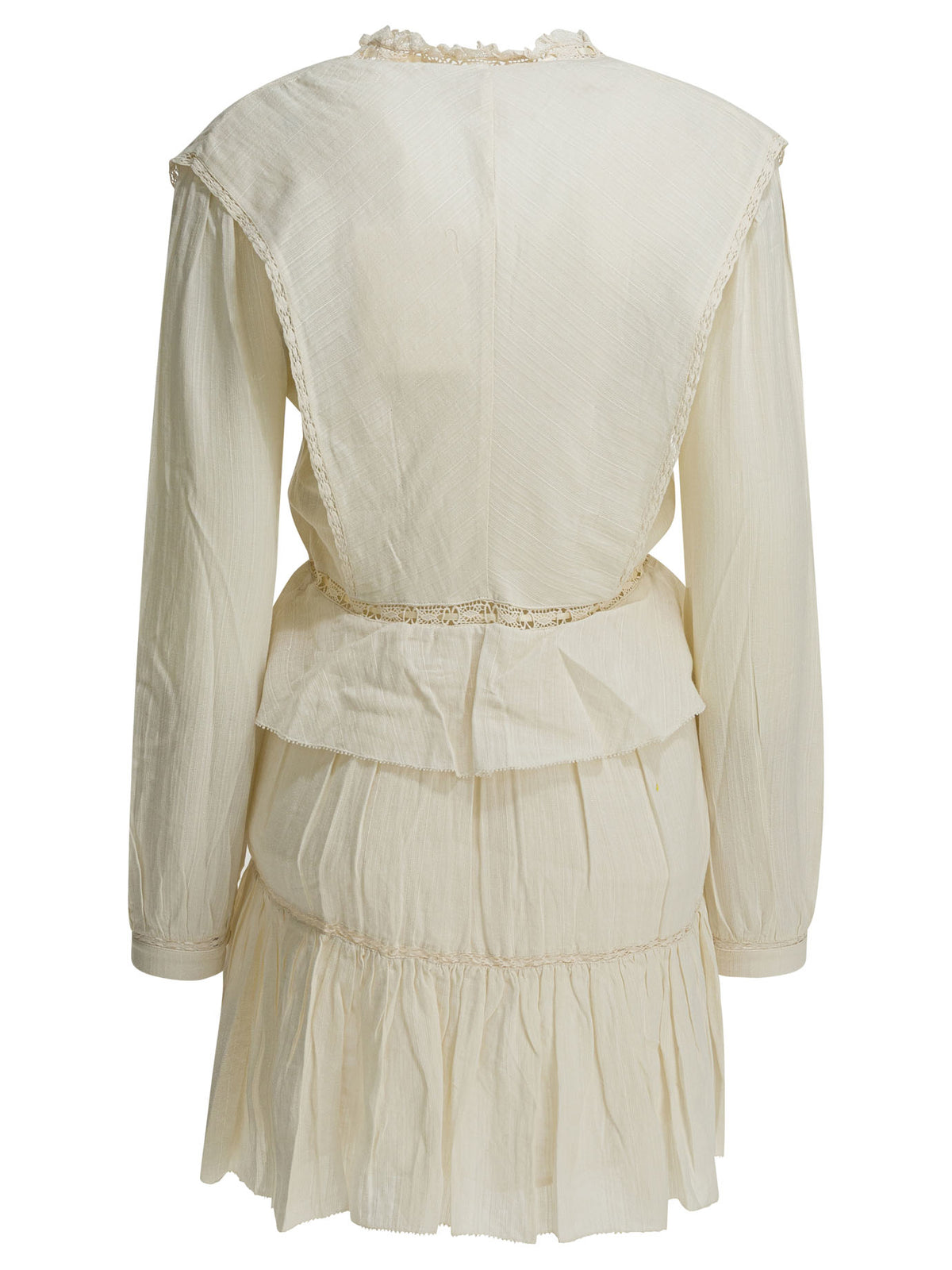 Marant Étoile "Damya" cotton and linen short dress - Beige