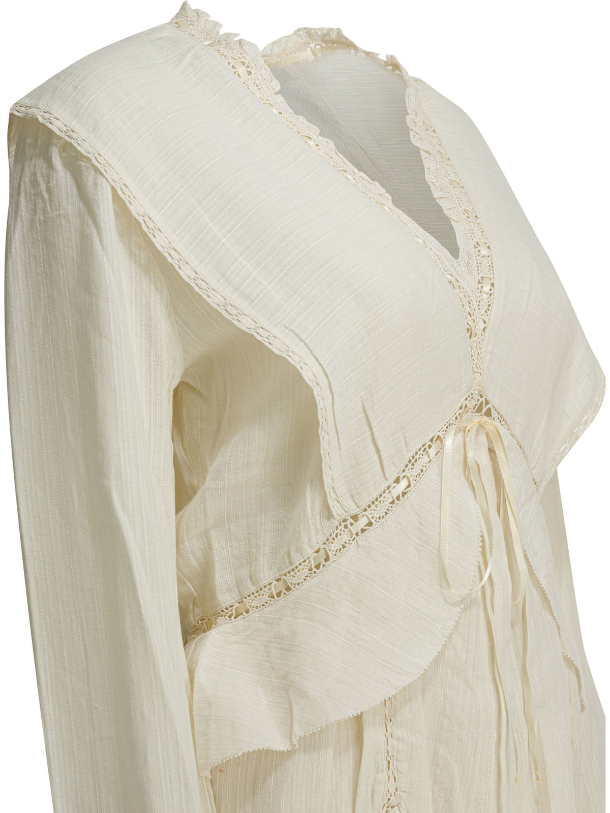 Marant Étoile "Damya" cotton and linen short dress - Beige