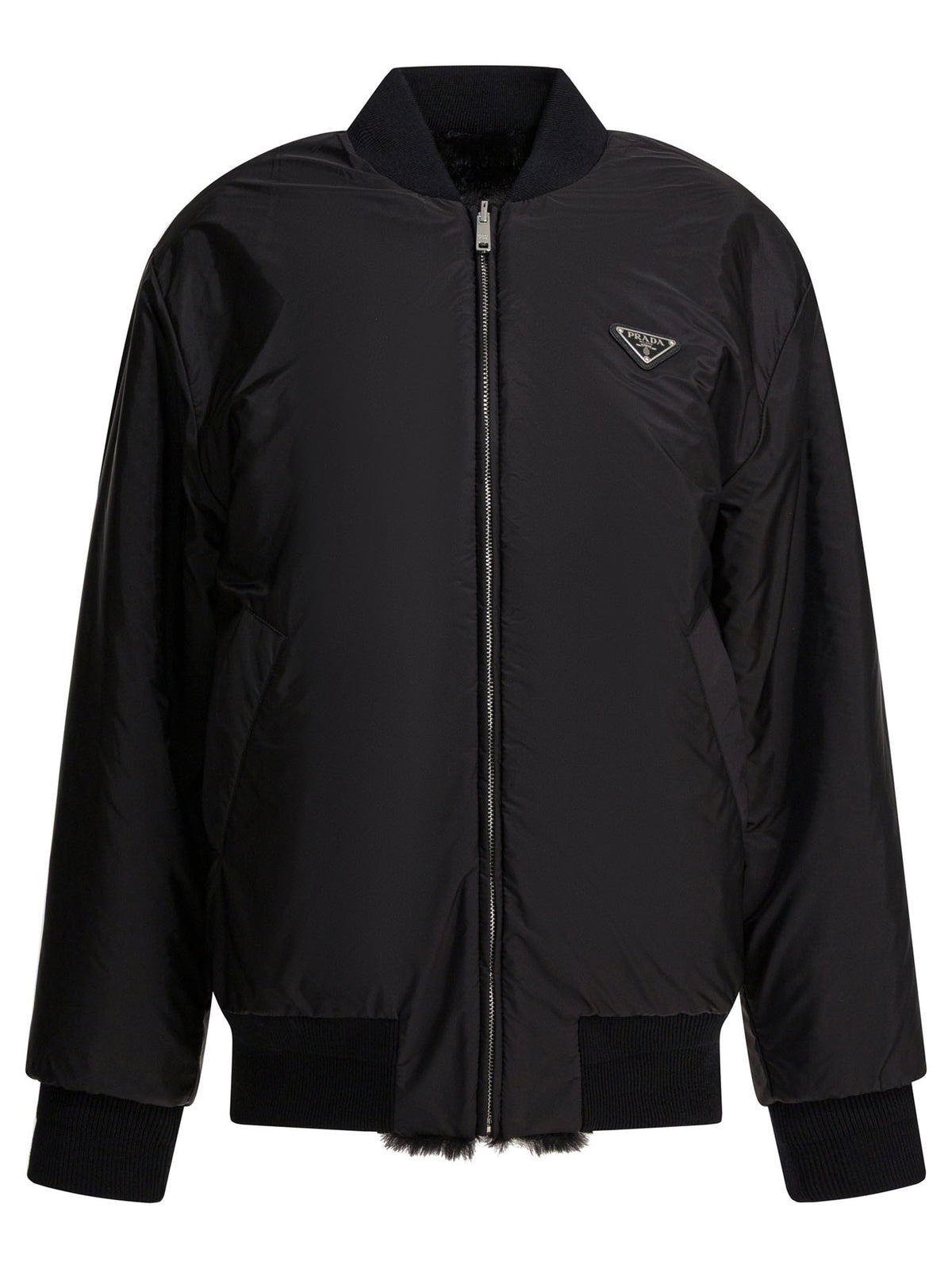 Prada Re-Nylon Reversible Bomber Jacket - Black