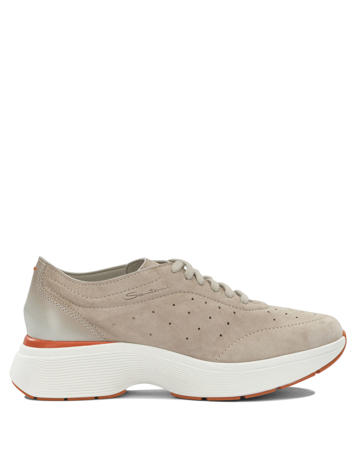 Santoni "Easy Bounce" High Sneakers - Beige
