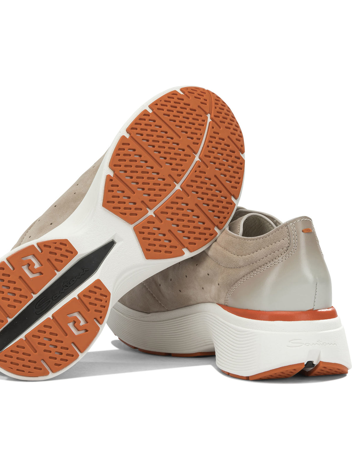 Santoni "Easy Bounce" High Sneakers - Beige