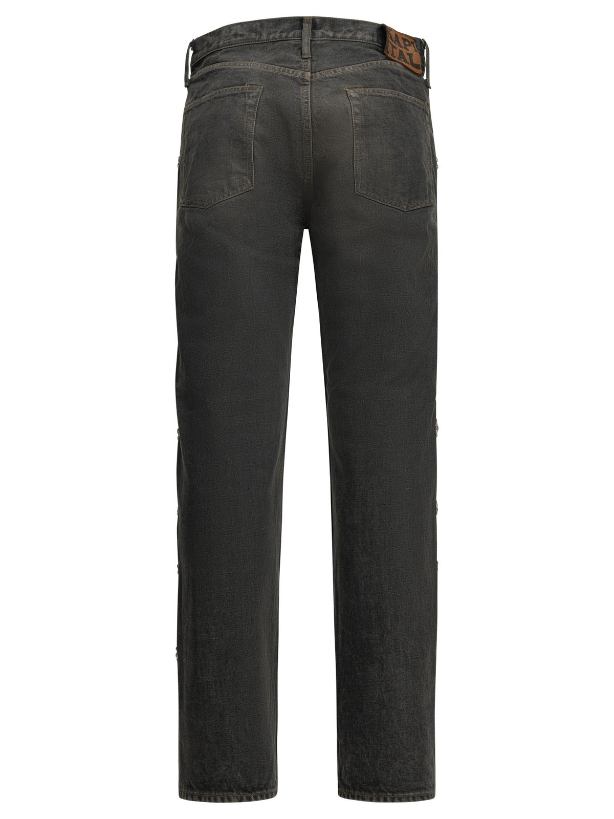 Kapital "5P Monkey Cisco Studs" Straight-Leg Jeans - Black