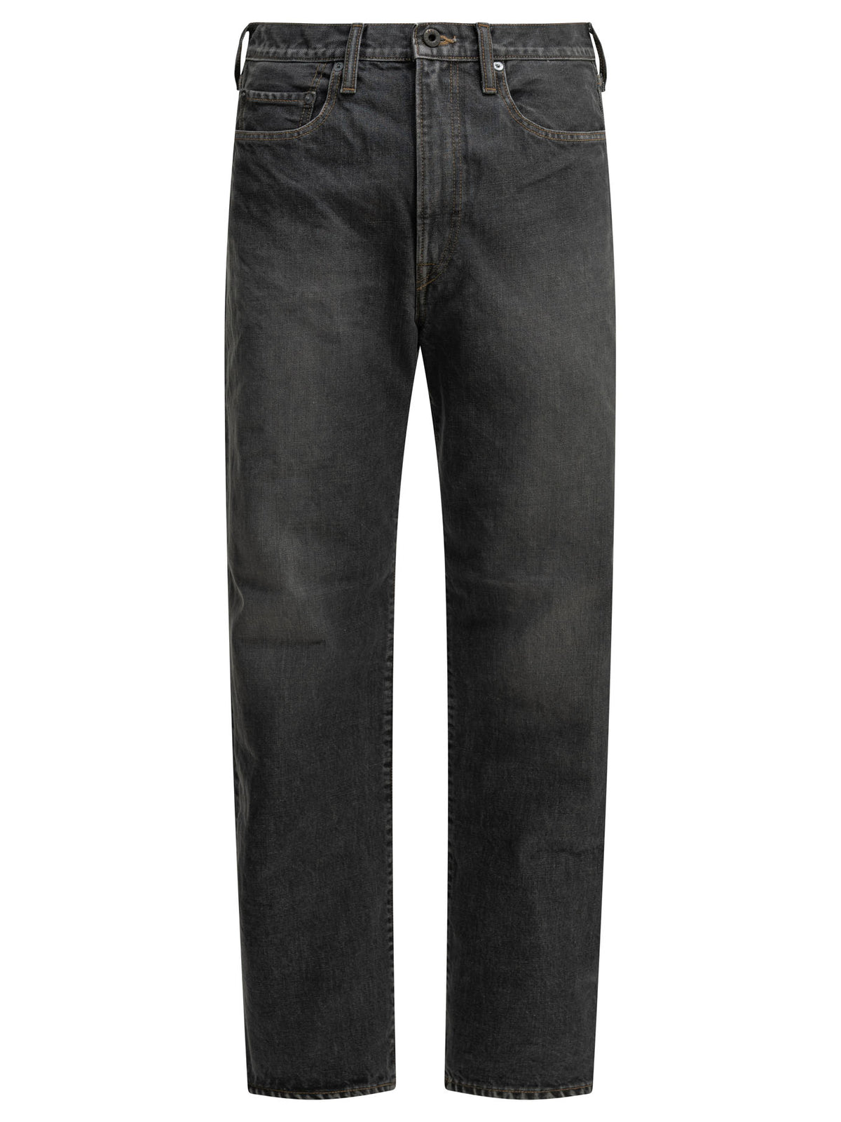 Kapital "BLKxBLK Denim 5P MONKEY TH" Wide-Leg Jeans - Blue