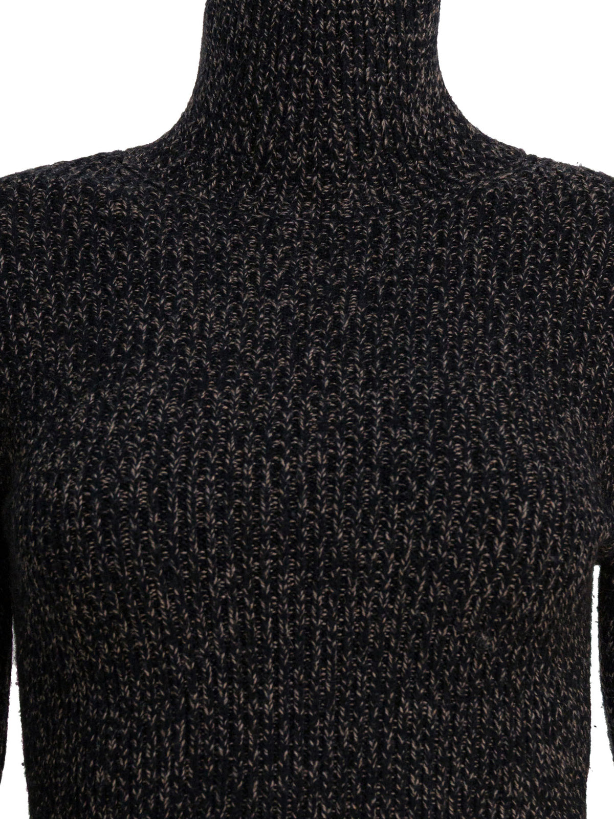 Max Mara Wool and cashmere mouliné turtleneck sweater - Black