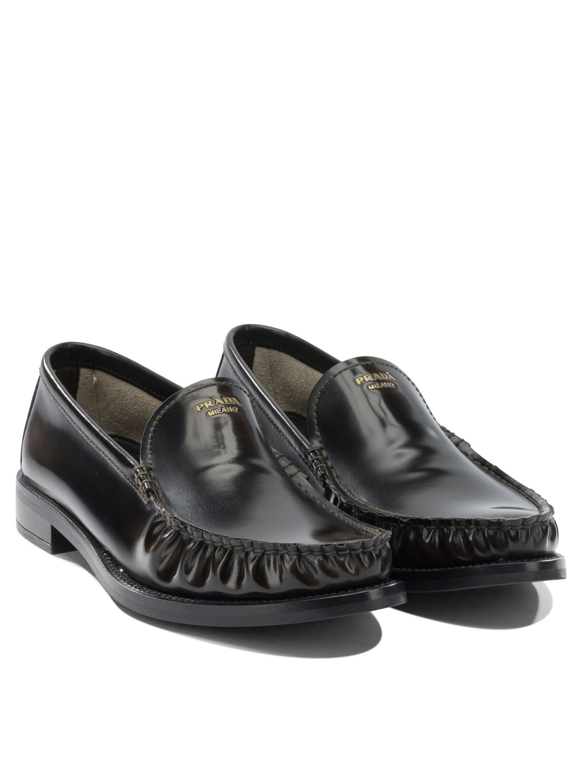 Prada Brushed leather loafers - Black