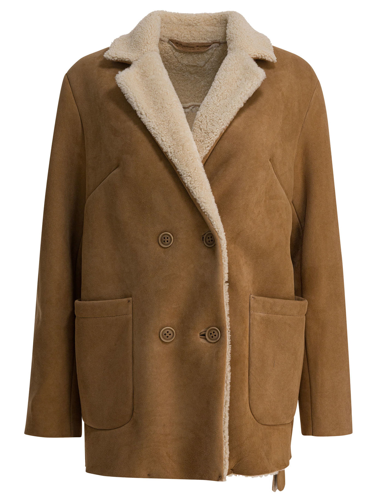 Salvatore Santoro Balzer shearling suede leather jacket - Beige