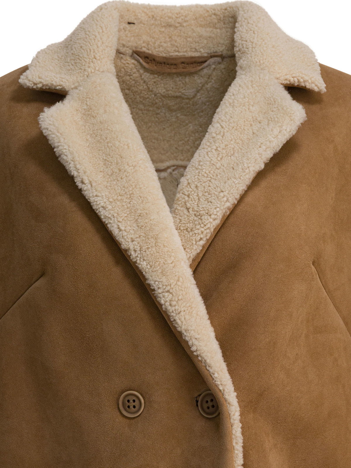Salvatore Santoro Balzer shearling suede leather jacket - Beige