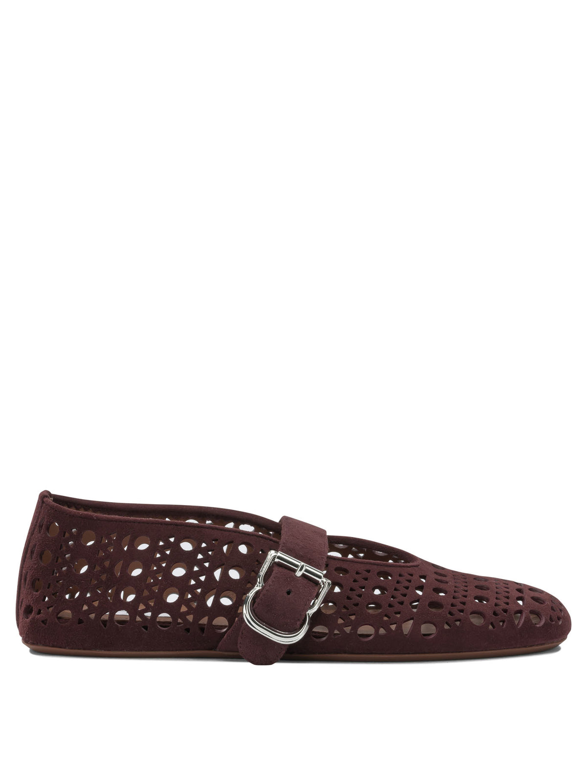 Alaïa "Vienne" Mary Jane ballet flats - Burgundy