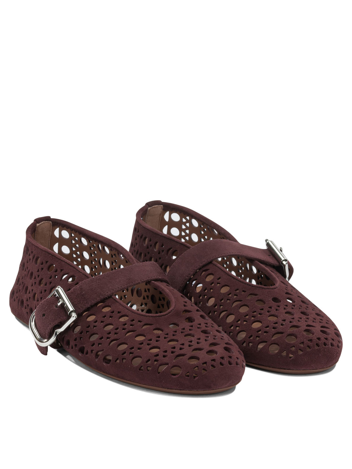 Alaïa "Vienne" Mary Jane ballet flats - Burgundy
