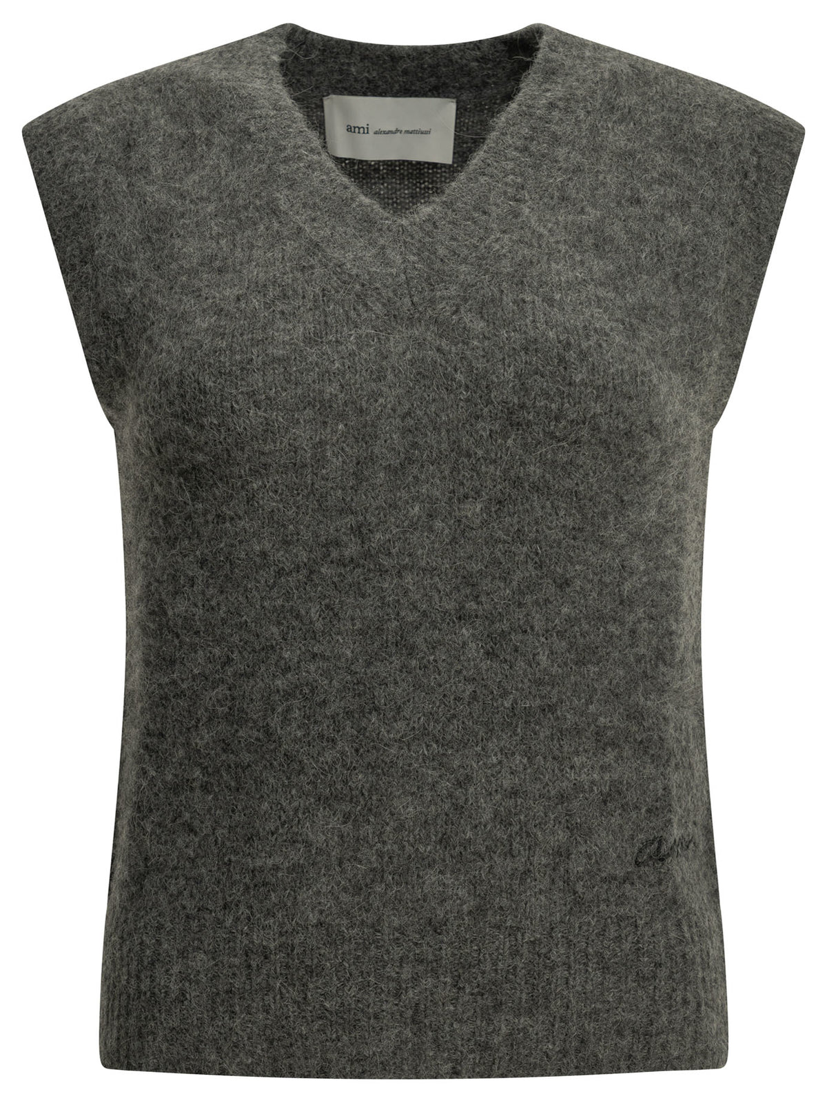 Ami Paris Logo Vest - Grey