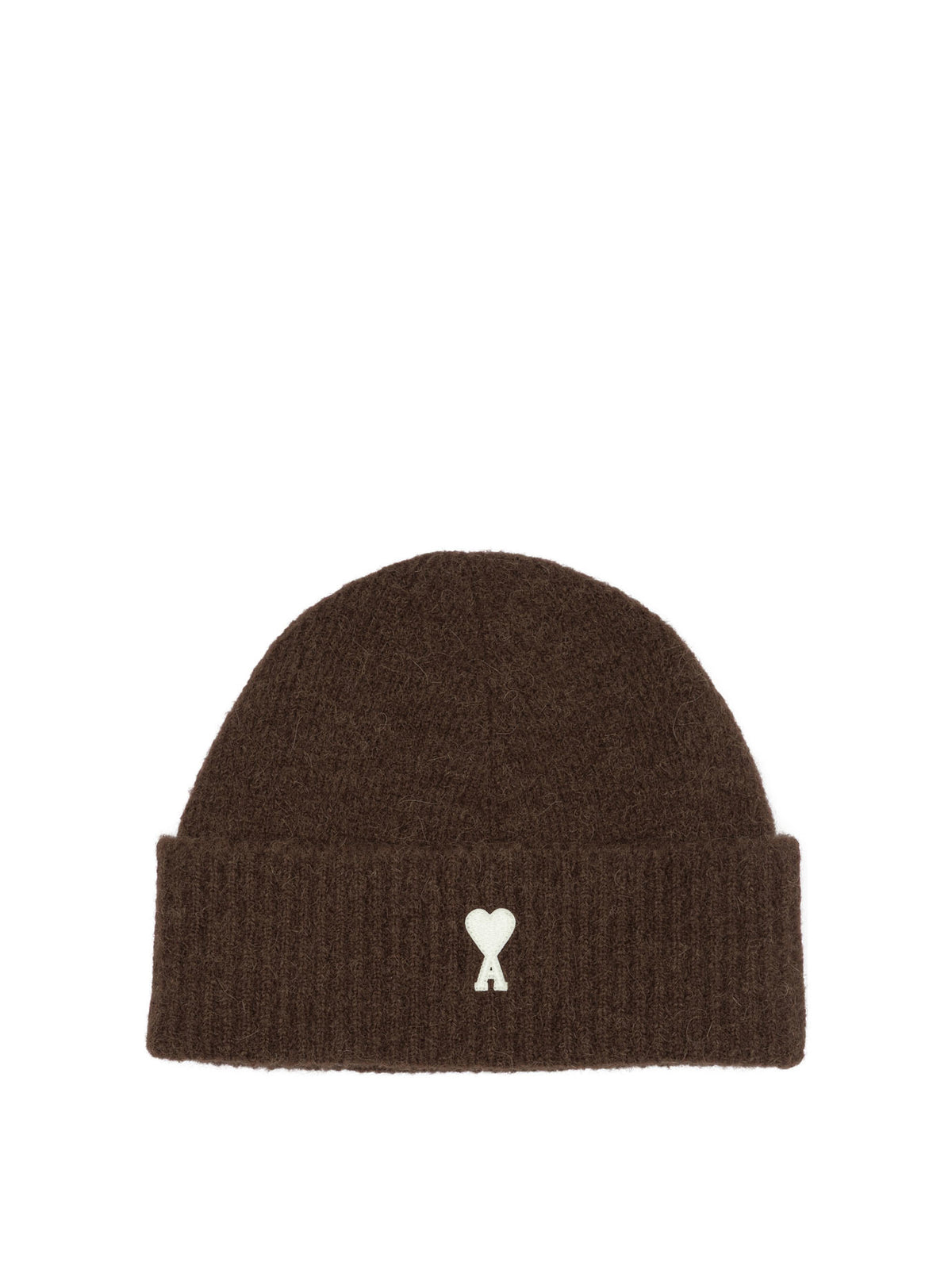 Ami Paris Alpaca Beanie - Brown