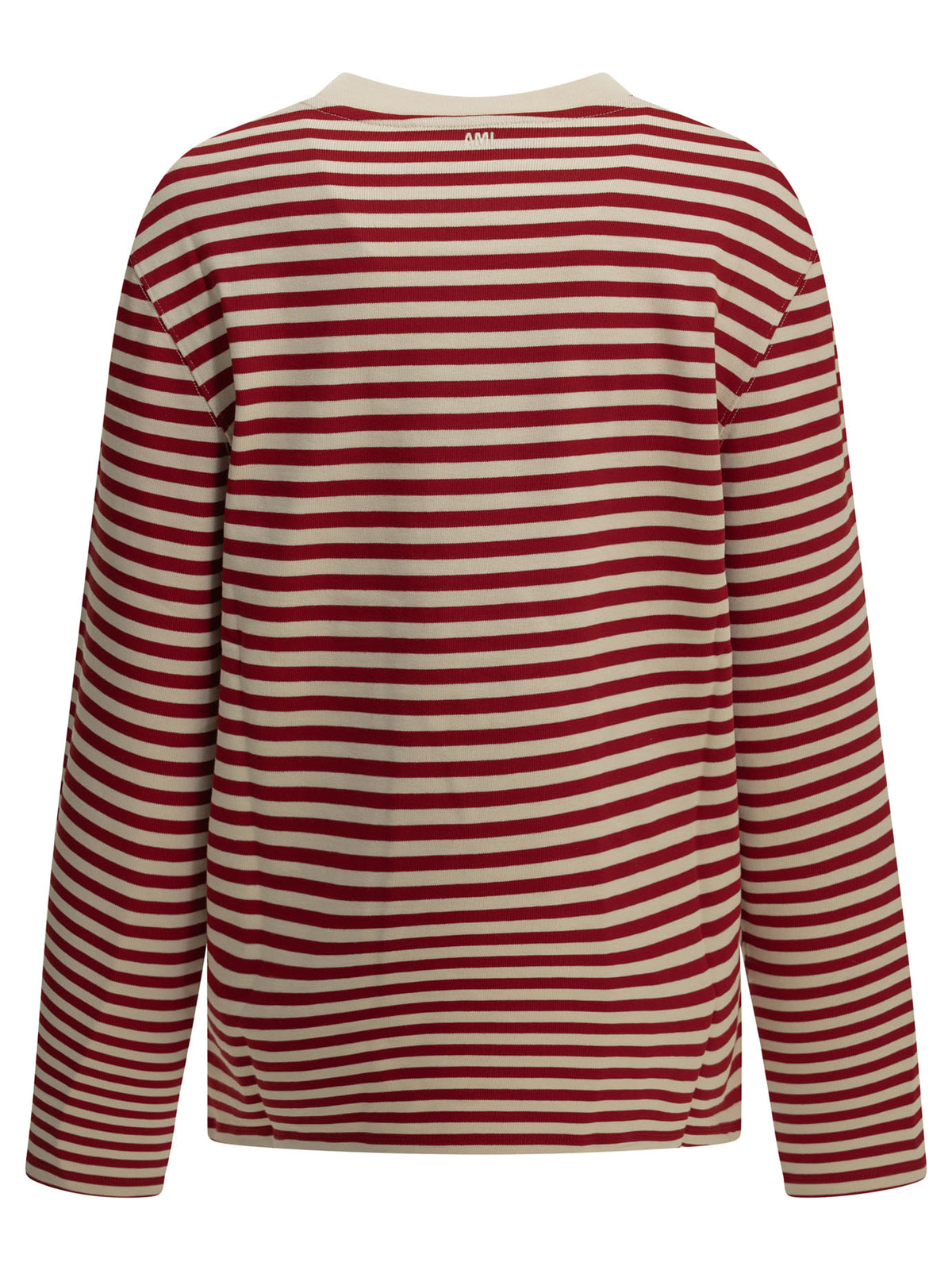 Ami Paris "Marinière" Crew-Neck T-Shirt - Red