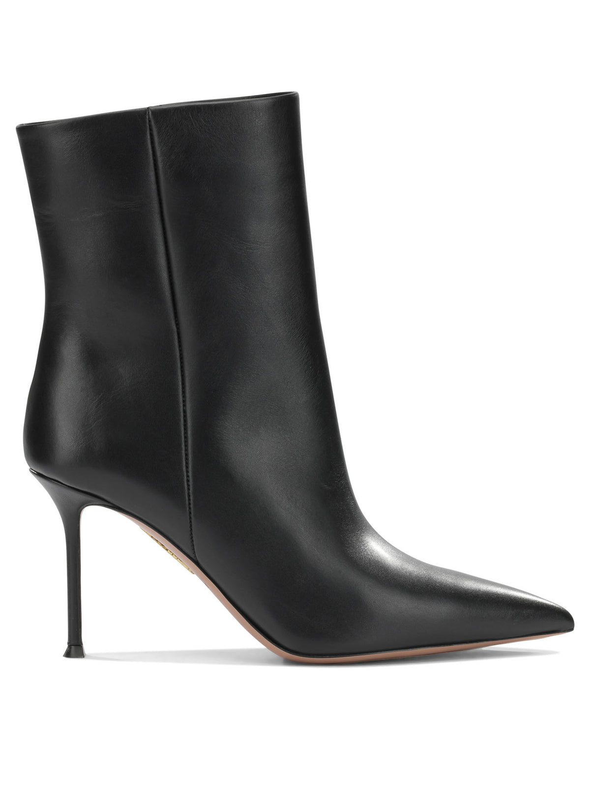 Aquazzura "Harper 85MM" Ankle Boots with Zipper - Black