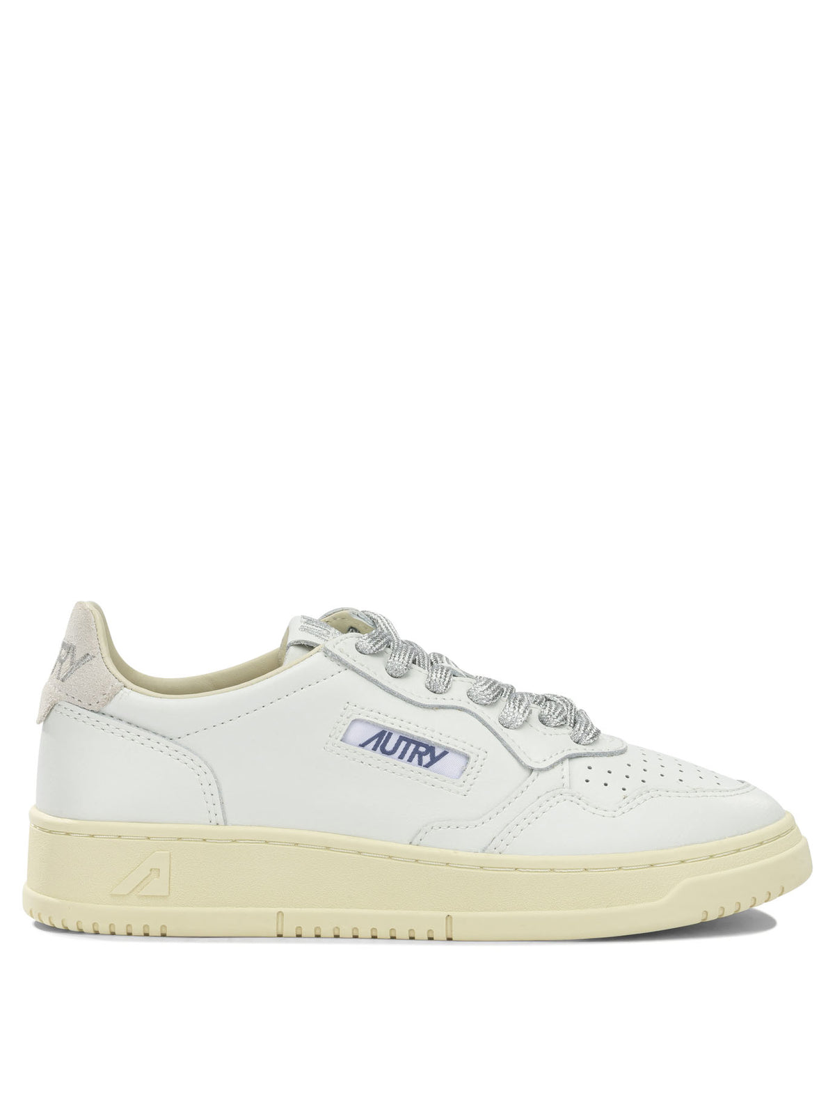 Autry "Medalist Low" Low-Top Sneakers - Silver