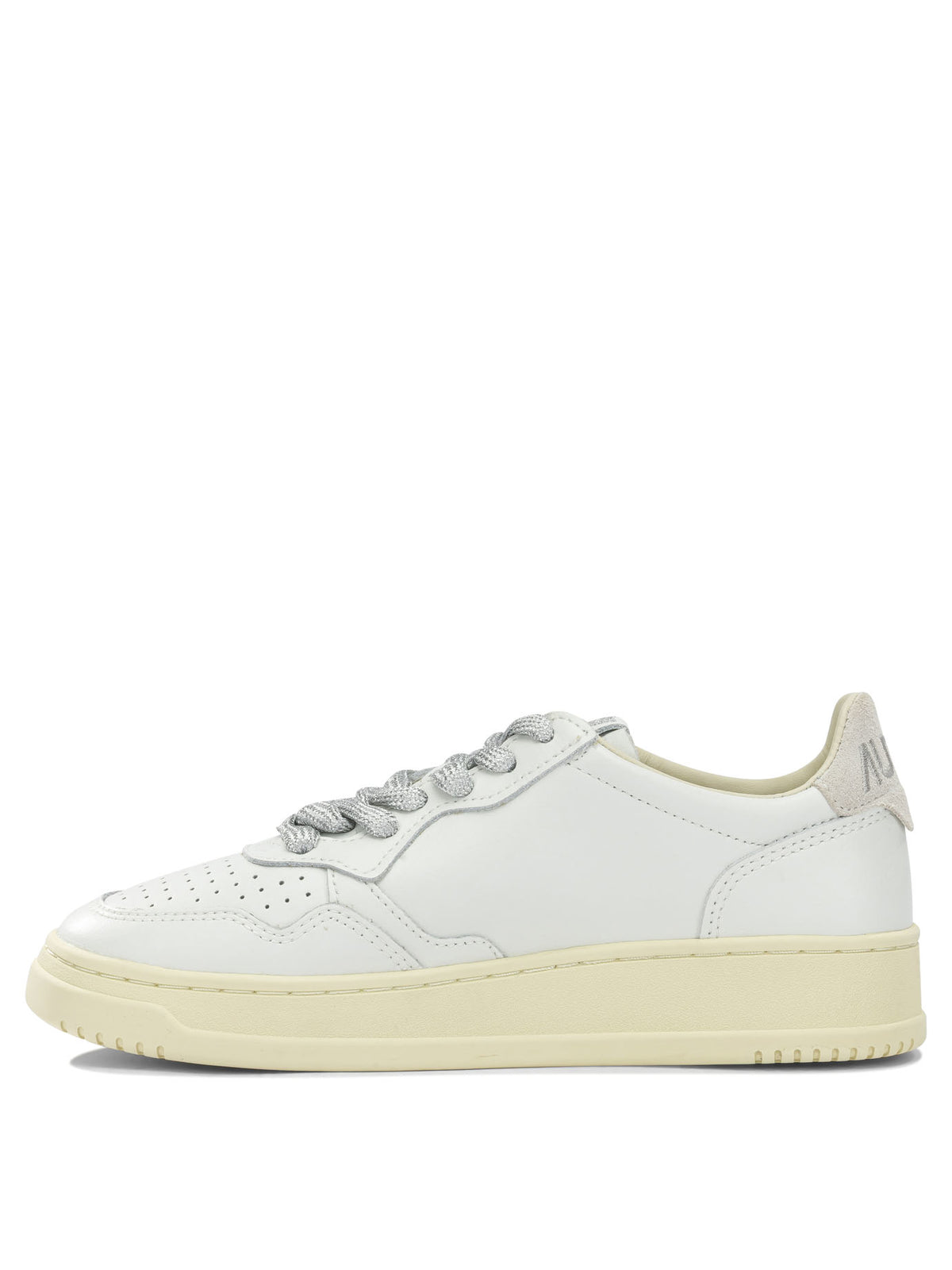 Autry "Medalist Low" Low-Top Sneakers - Silver
