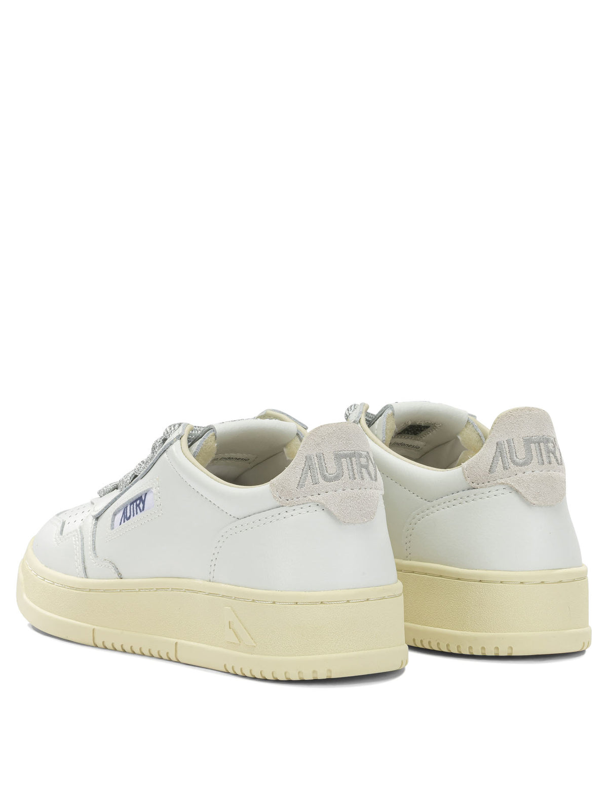 Autry "Medalist Low" Low-Top Sneakers - Silver