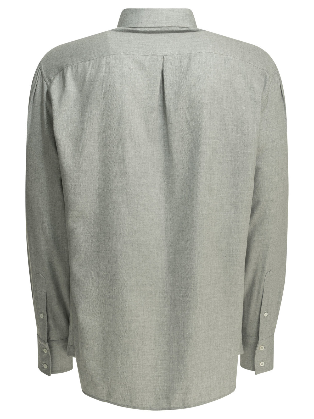 Brunello Cucinelli Casual cotton flannel shirt - Grey