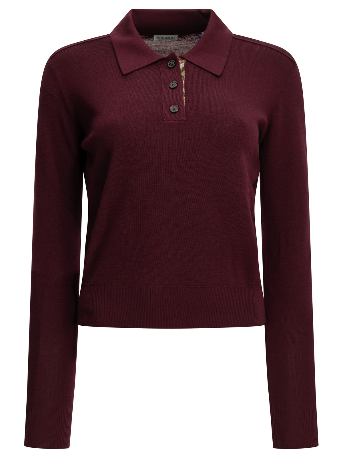 Burberry Wool Polo Sweater - Burgundy