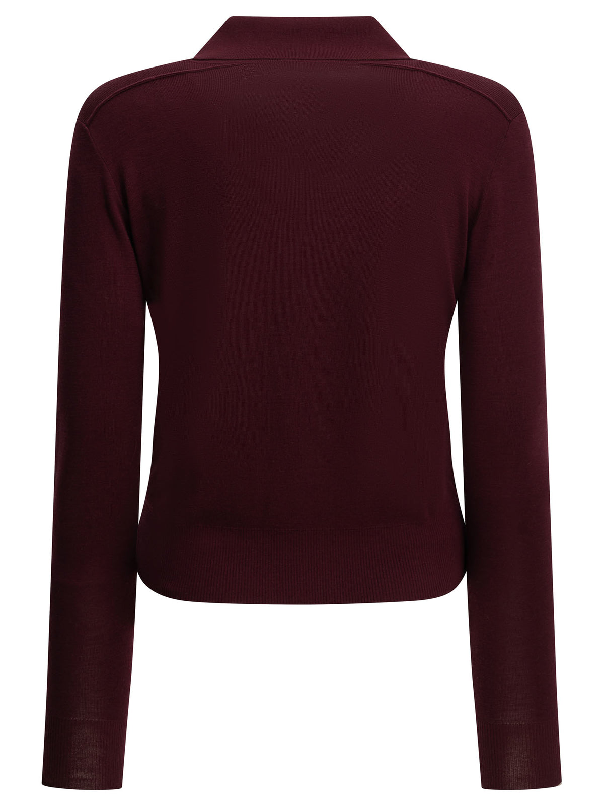 Burberry Wool Polo Sweater - Burgundy