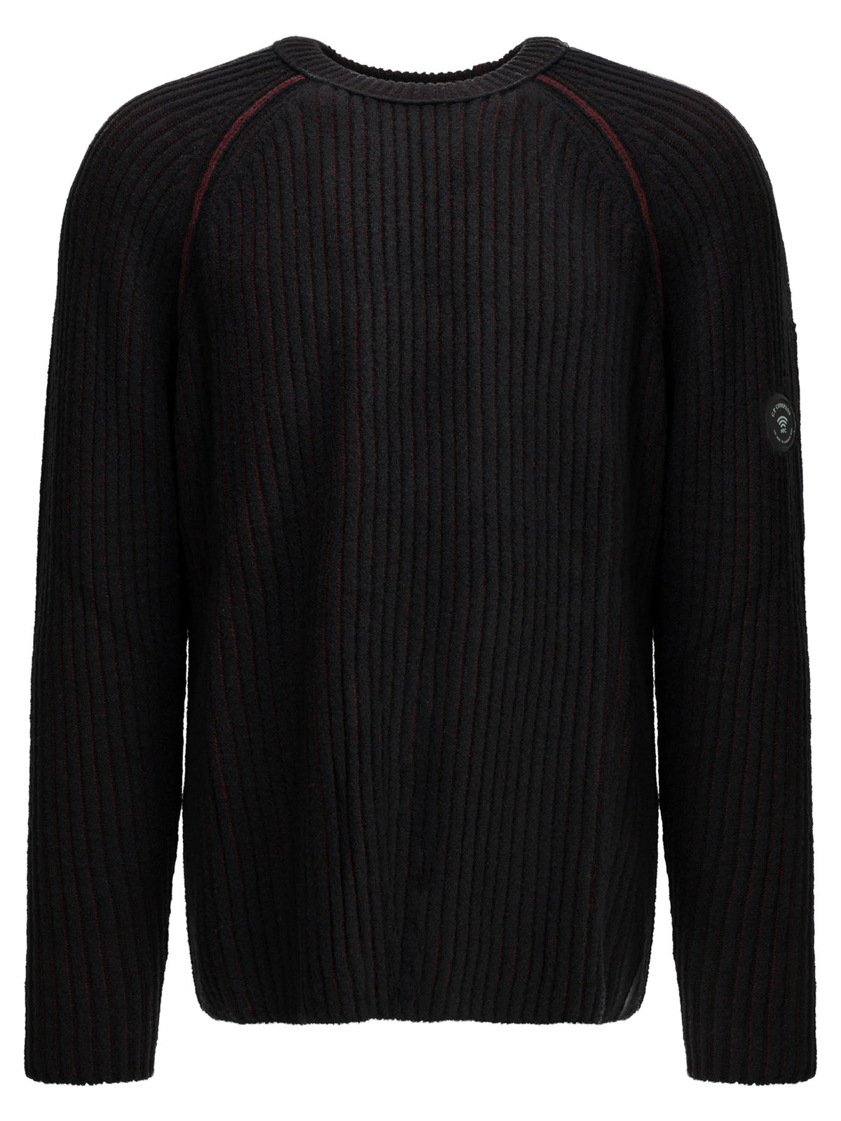 C.P. Company "Lens" Crew-Neck Sweater - Black