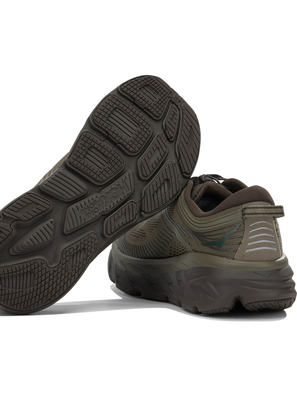 Hoka "Bondi 7" Low-Top Sneakers - Brown