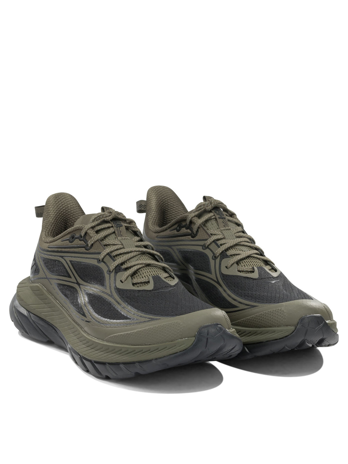 Hoka "Mach Remastered" Low-Top Sneakers - Green