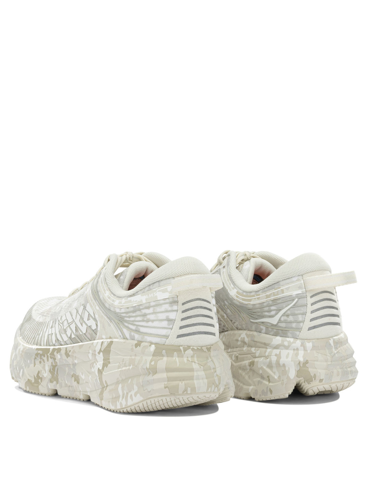 Hoka "Bondi 7 Beams" Low-Top Sneakers - Beige