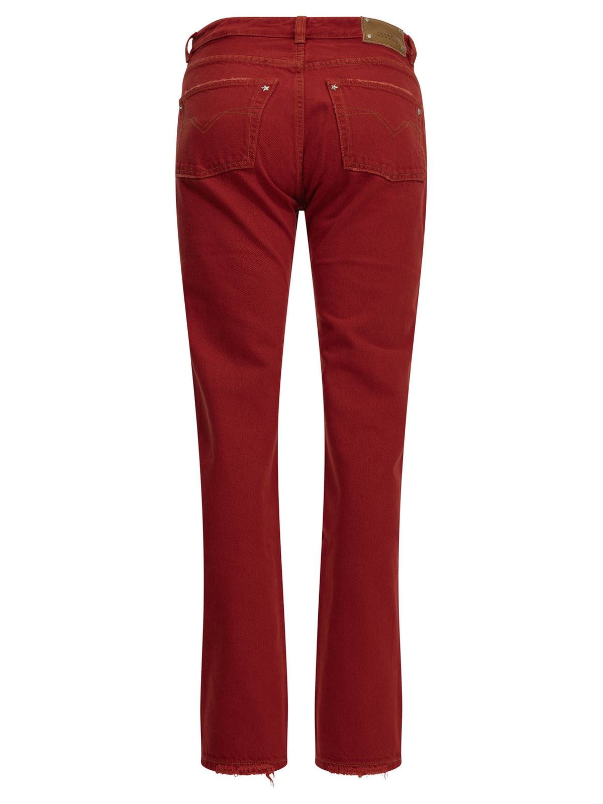 Isabel Marant "Daya" Straight-Leg Jeans - Red