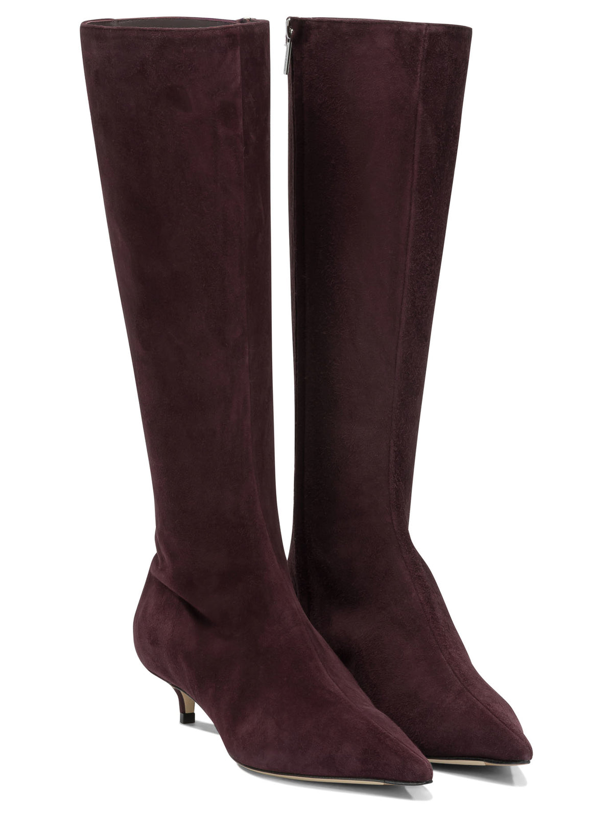 Jimmy Choo "Amis 35MM" Knee-High Boots - Burgundy