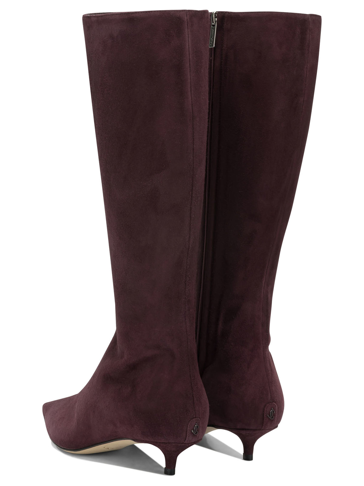 Jimmy Choo "Amis 35MM" Knee-High Boots - Burgundy