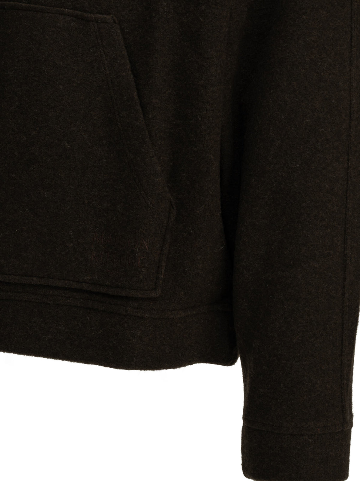 Maison Kitsuné Fleece-blend hooded sweatshirt - Brown
