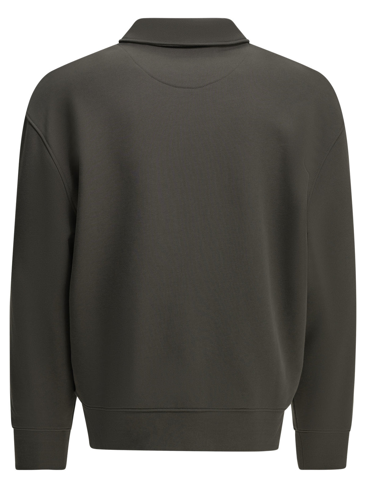 Maison Kitsuné "Chillax Fox" Polo-Collar Sweatshirt - Grey