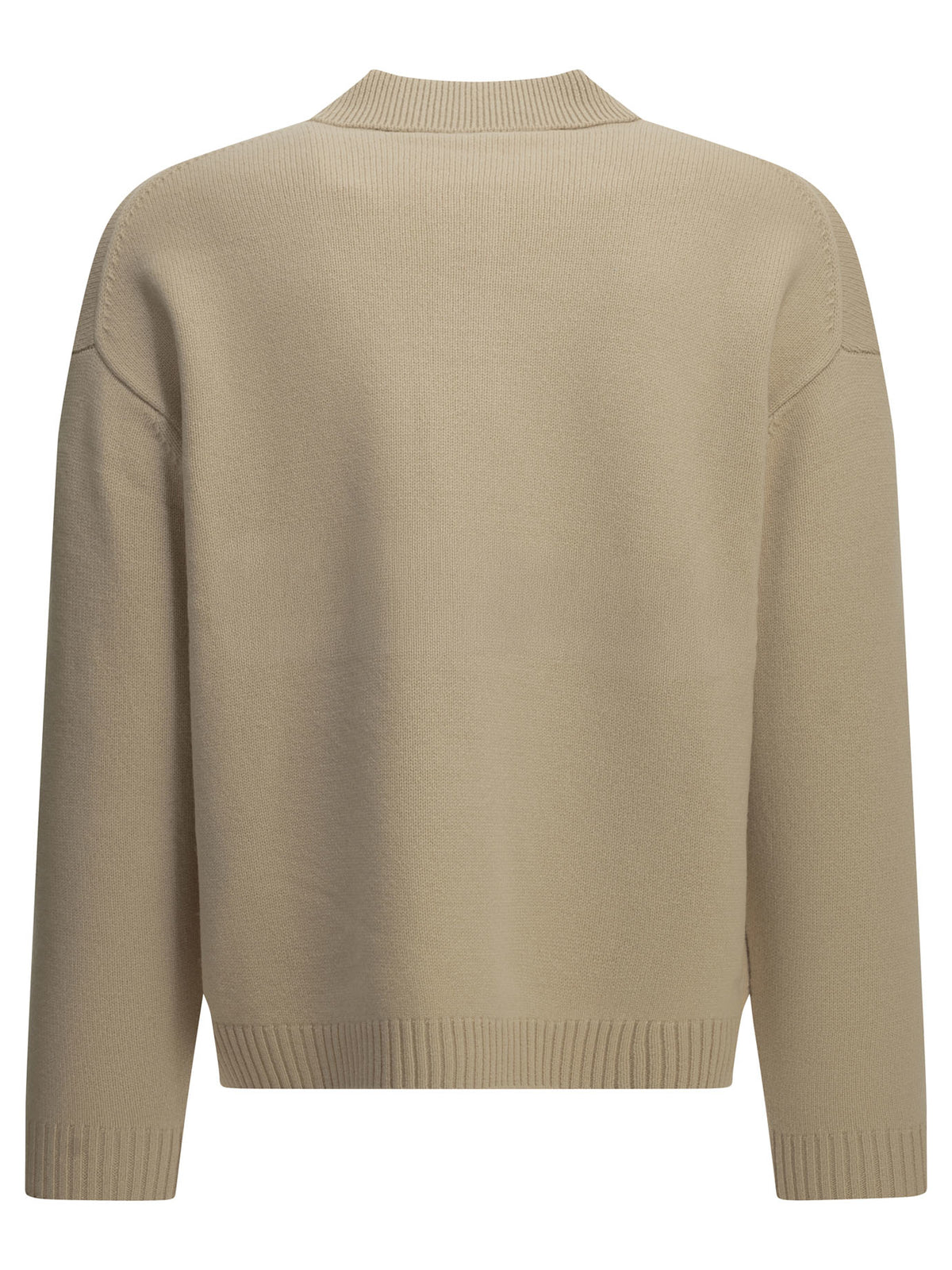 Maison Kitsuné "Fox Head" Polo Sweater - Beige
