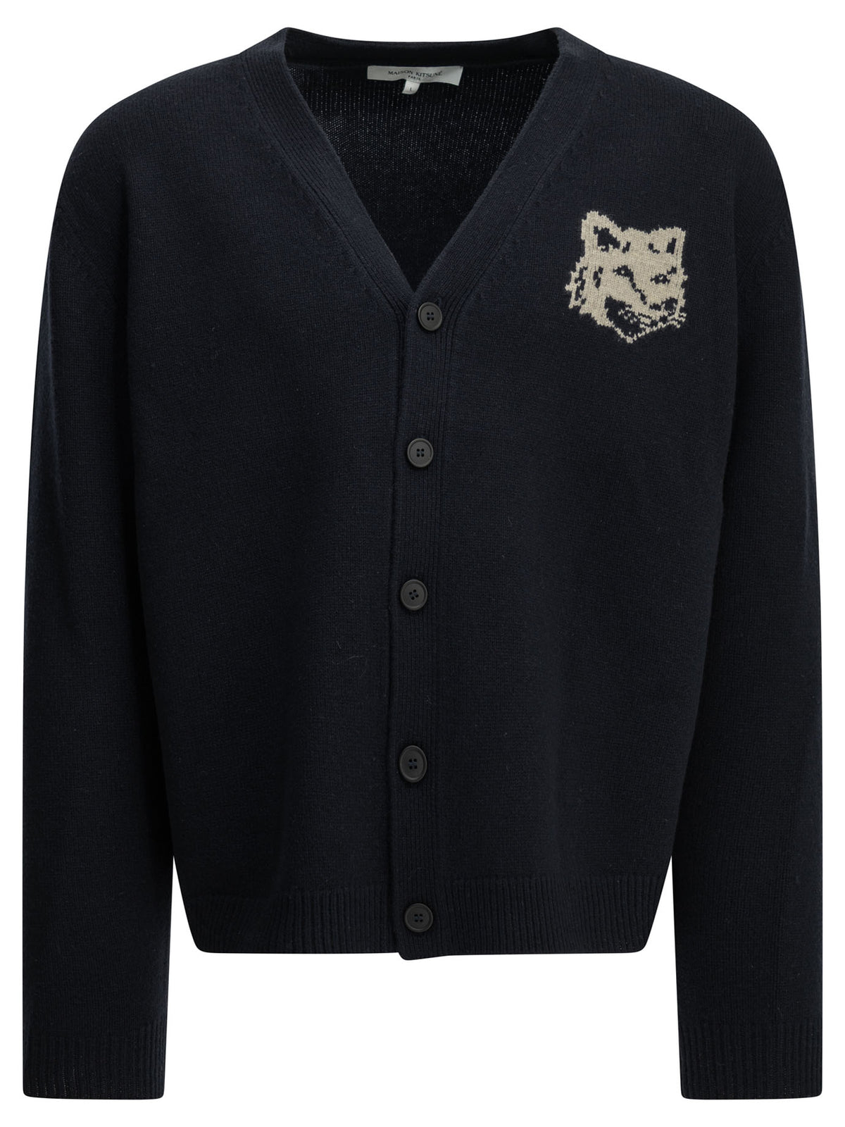 Maison Kitsuné "Fox Head" Cardigan - Blue
