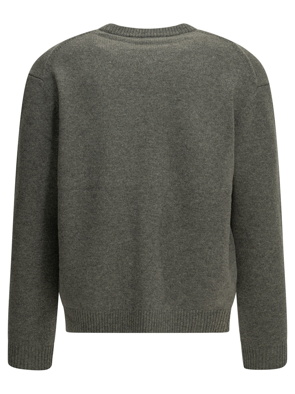 Maison Kitsuné "Fox Head" Crew-Neck Sweater - Grey