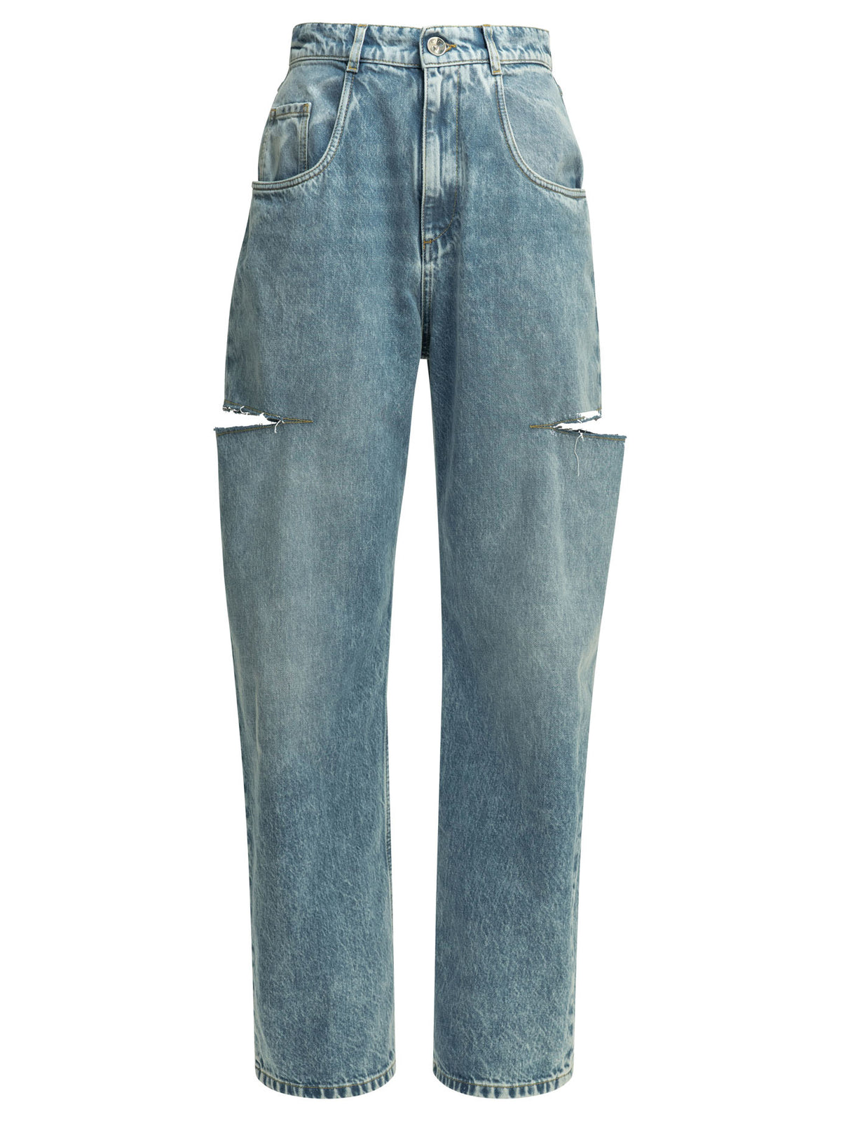Maison Margiela Ripped wide leg jeans - Blue