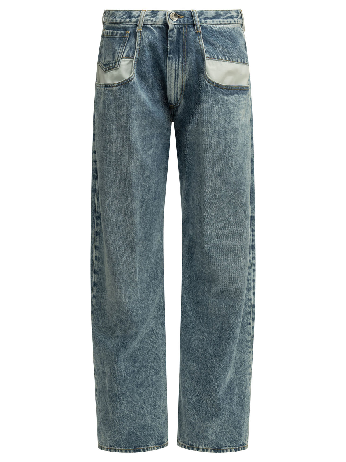 Maison Margiela "Boyfriend" Straight-Leg Jeans - Light Blue