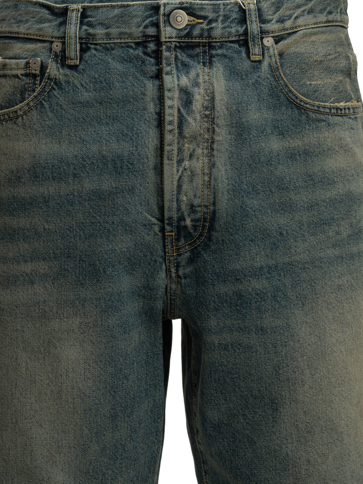 Maison Margiela "Distressed" Straight-Leg Jeans - Blue