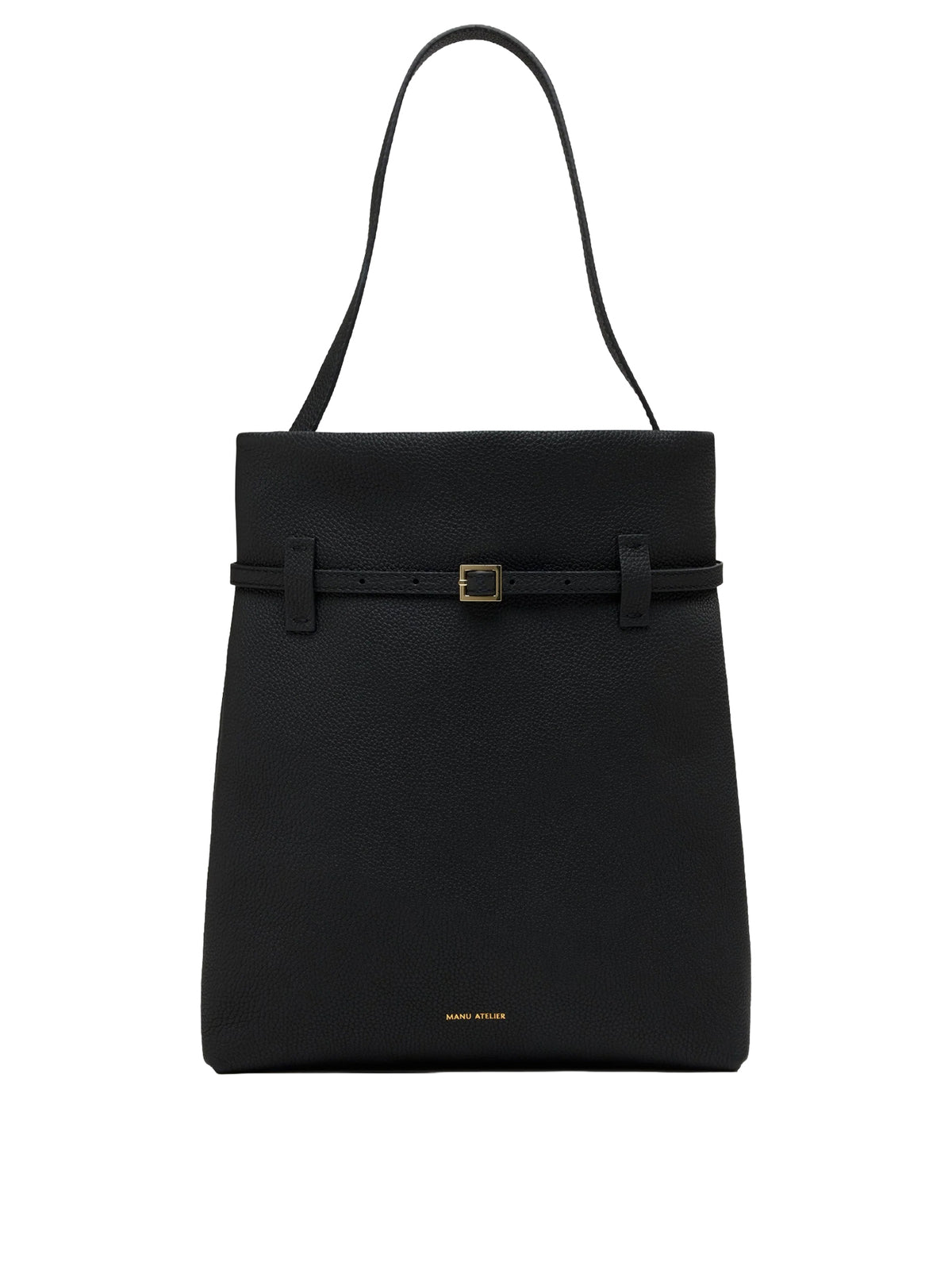 Manu Atelier "Tote du Jour" Medium Shoulder Bag - Black