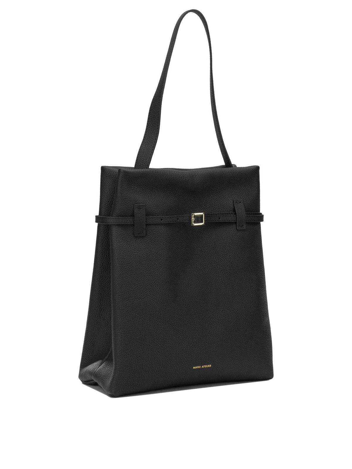 Manu Atelier "Tote du Jour" Medium Shoulder Bag - Black