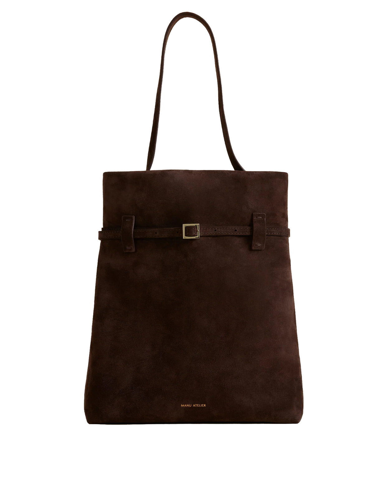 Manu Atelier "Tote du Jour" Medium Shoulder Bag - Brown